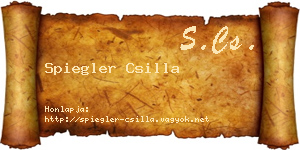 Spiegler Csilla névjegykártya